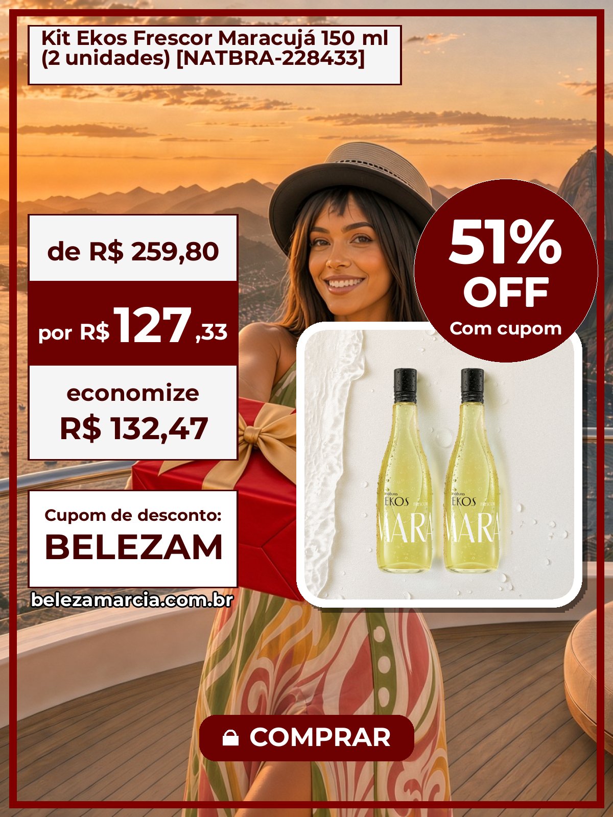 Kit Ekos Frescor Maracujá 150 ml (2 unidades) [NATBRA-228433]