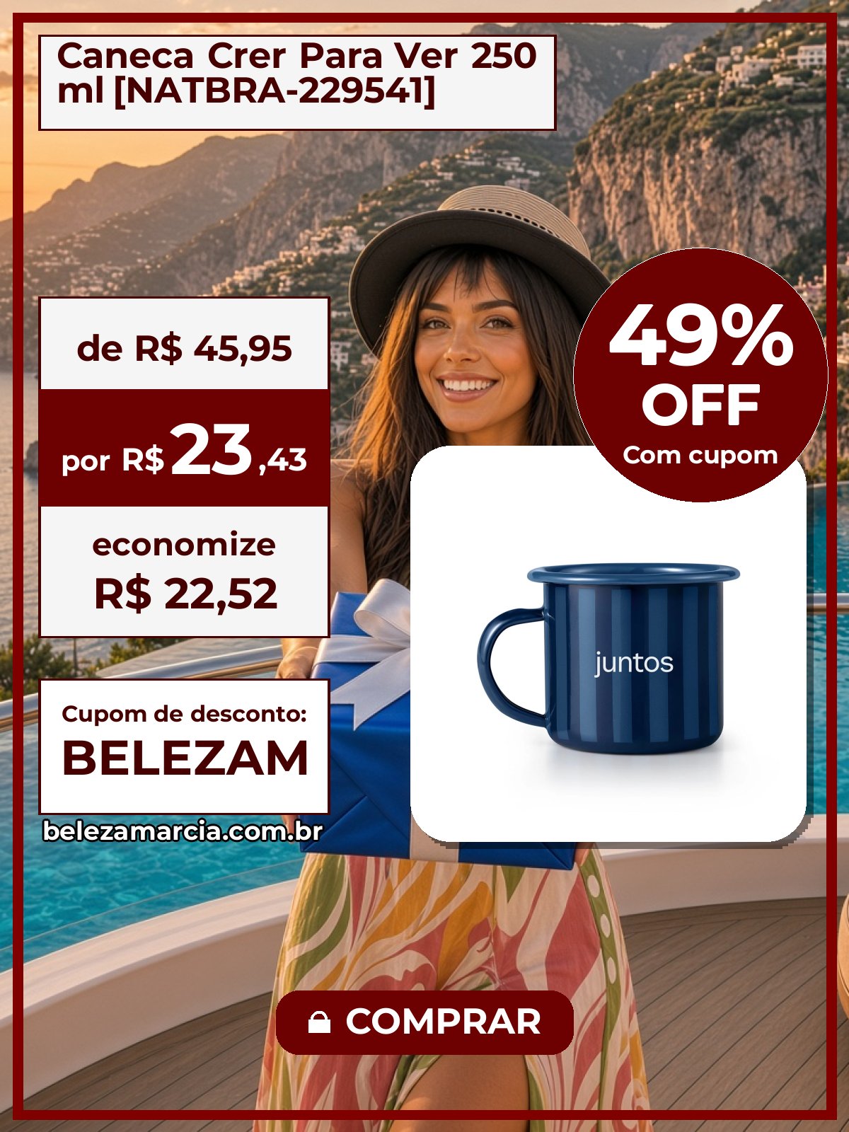 Caneca Crer Para Ver 250 ml [NATBRA-229541]