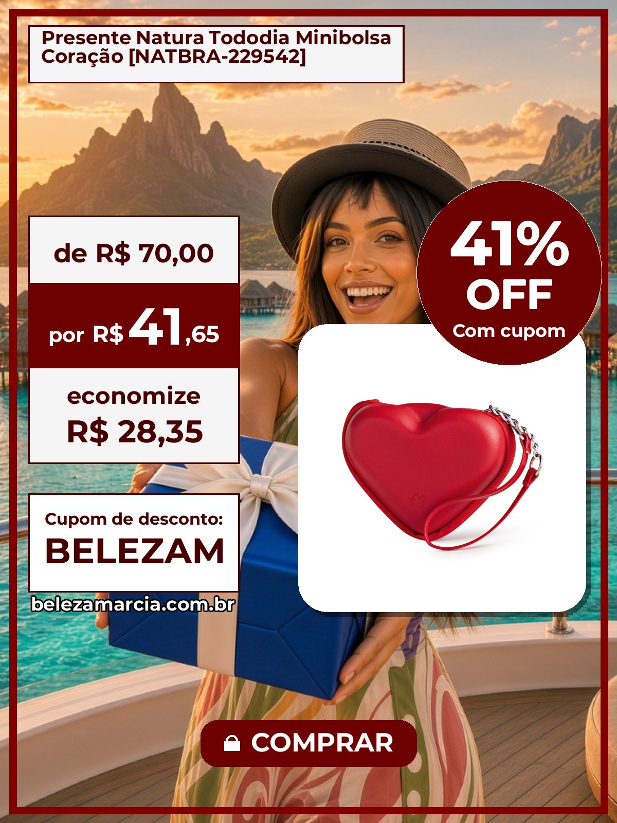 Presente Natura Tododia Minibolsa Coração [NATBRA-229542]