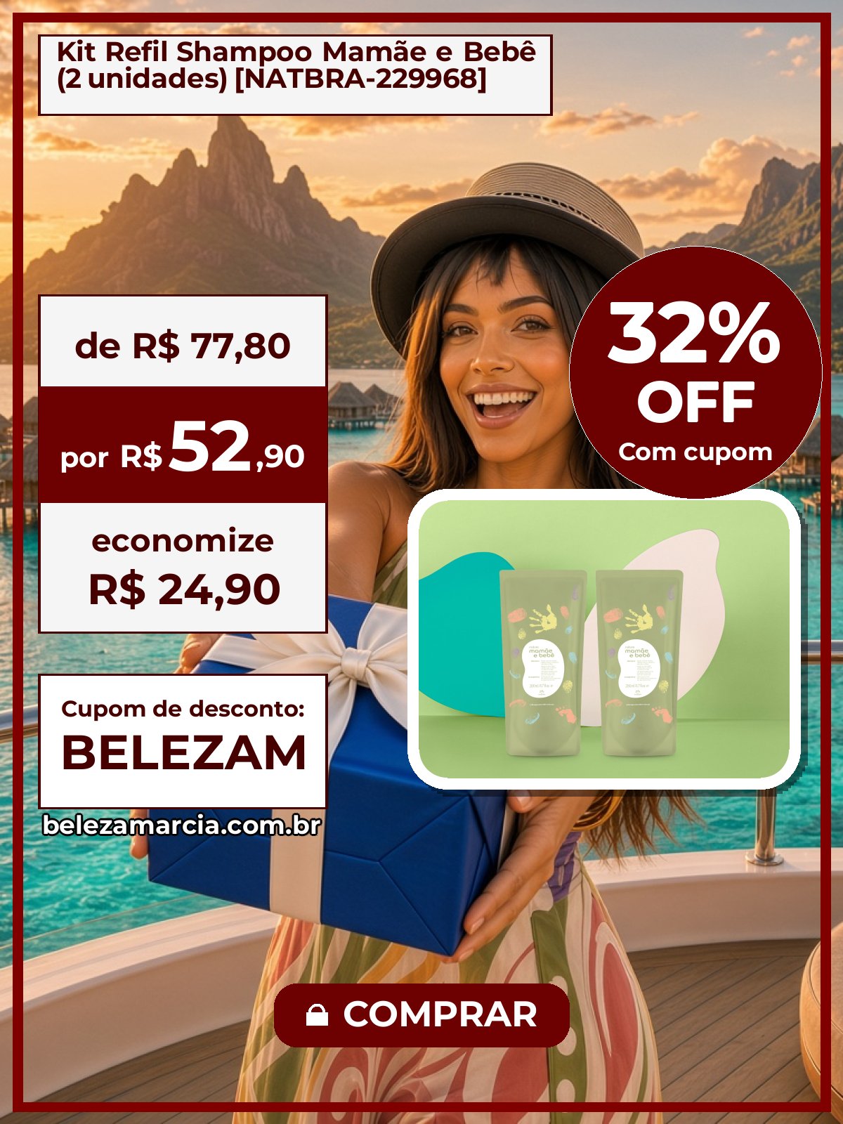 Kit Refil Shampoo Mamãe e Bebê (2 unidades) [NATBRA-229968]