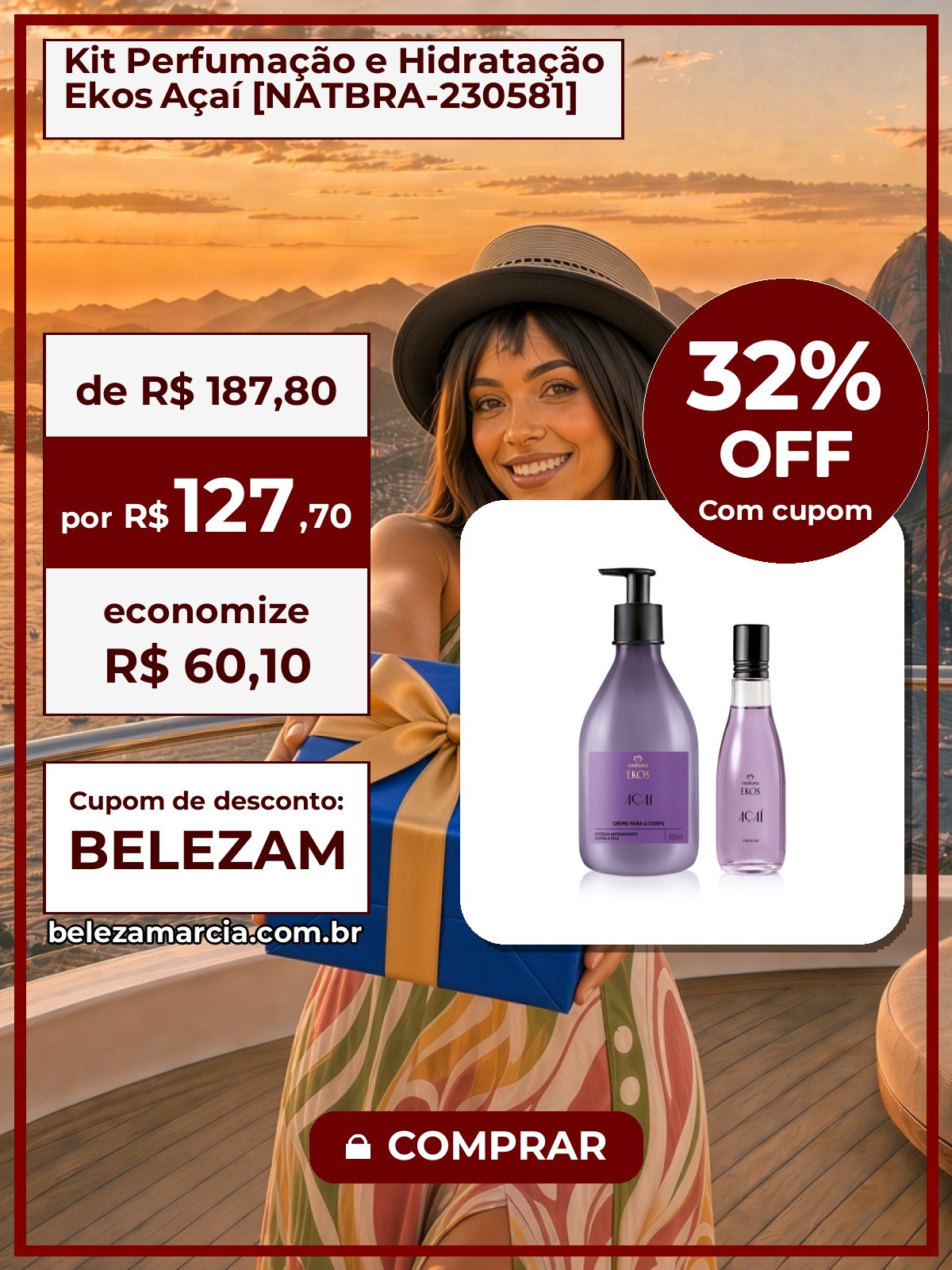 Kit Perfumação e Hidratação Ekos Açaí [NATBRA-230581]