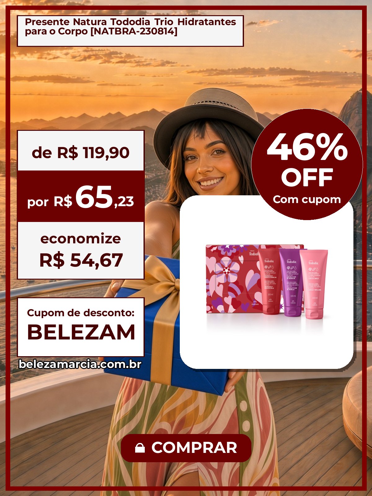 Presente Natura Tododia Trio Hidratantes para o Corpo [NATBRA-230814]