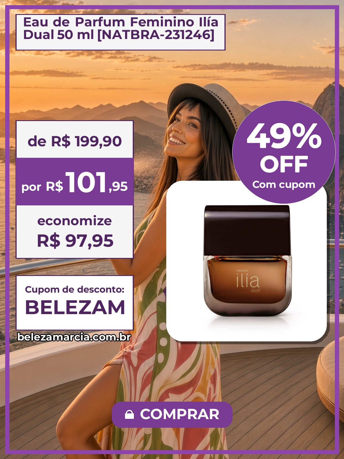Eau de Parfum Feminino Ilía Dual 50 ml [NATBRA-231246]