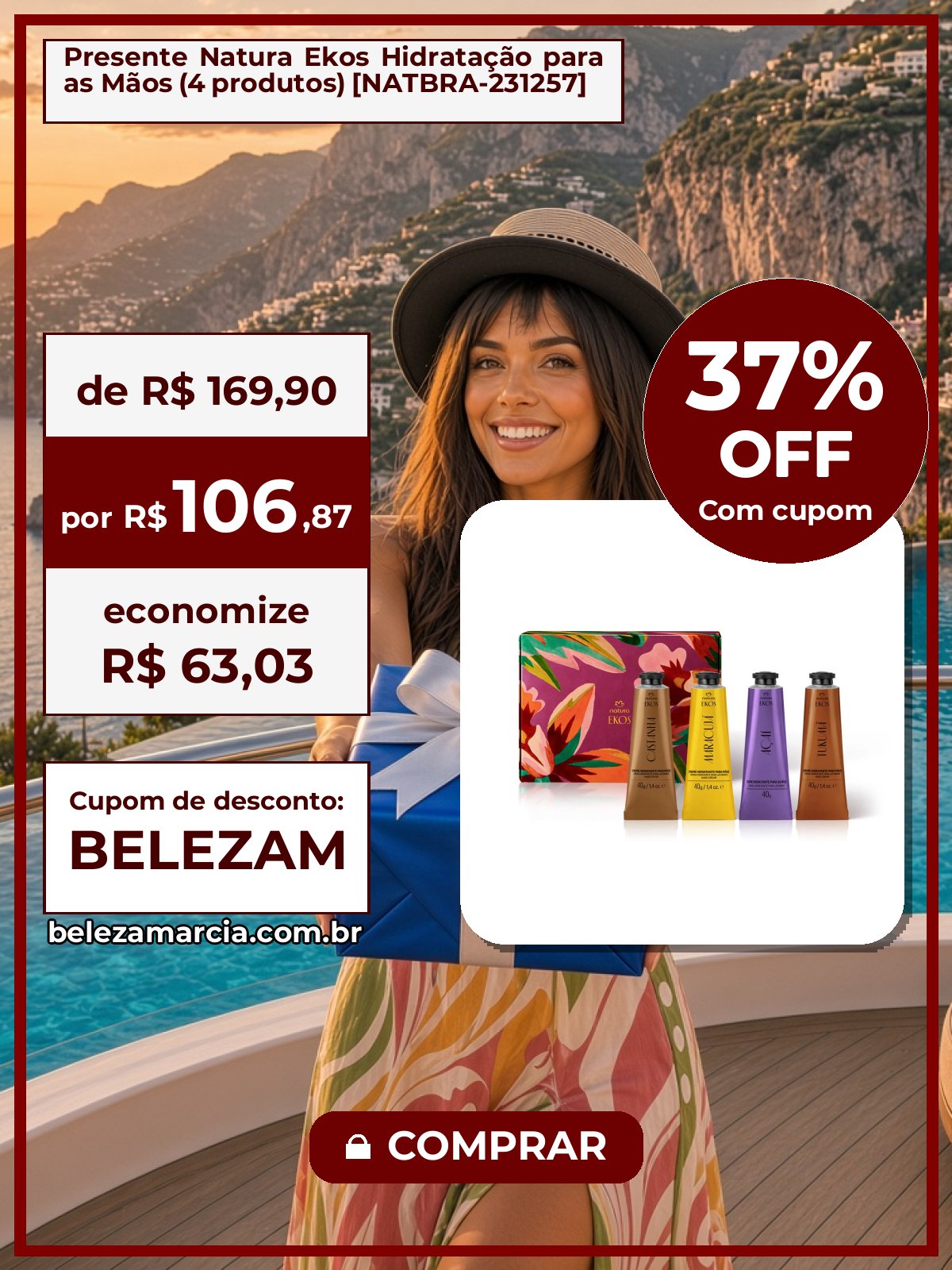 Presente Natura Ekos Hidratação para as Mãos (4 produtos) [NATBRA-231257]