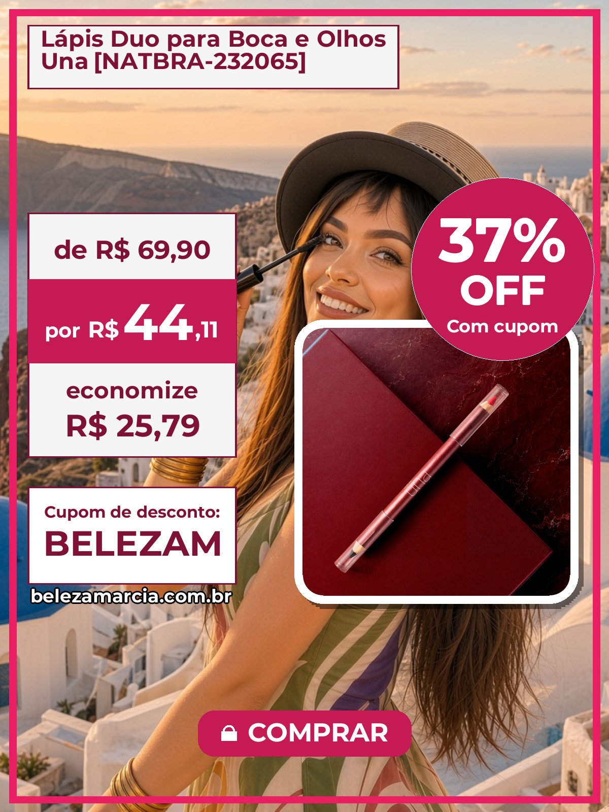 Lápis Duo para Boca e Olhos Una [NATBRA-232065]