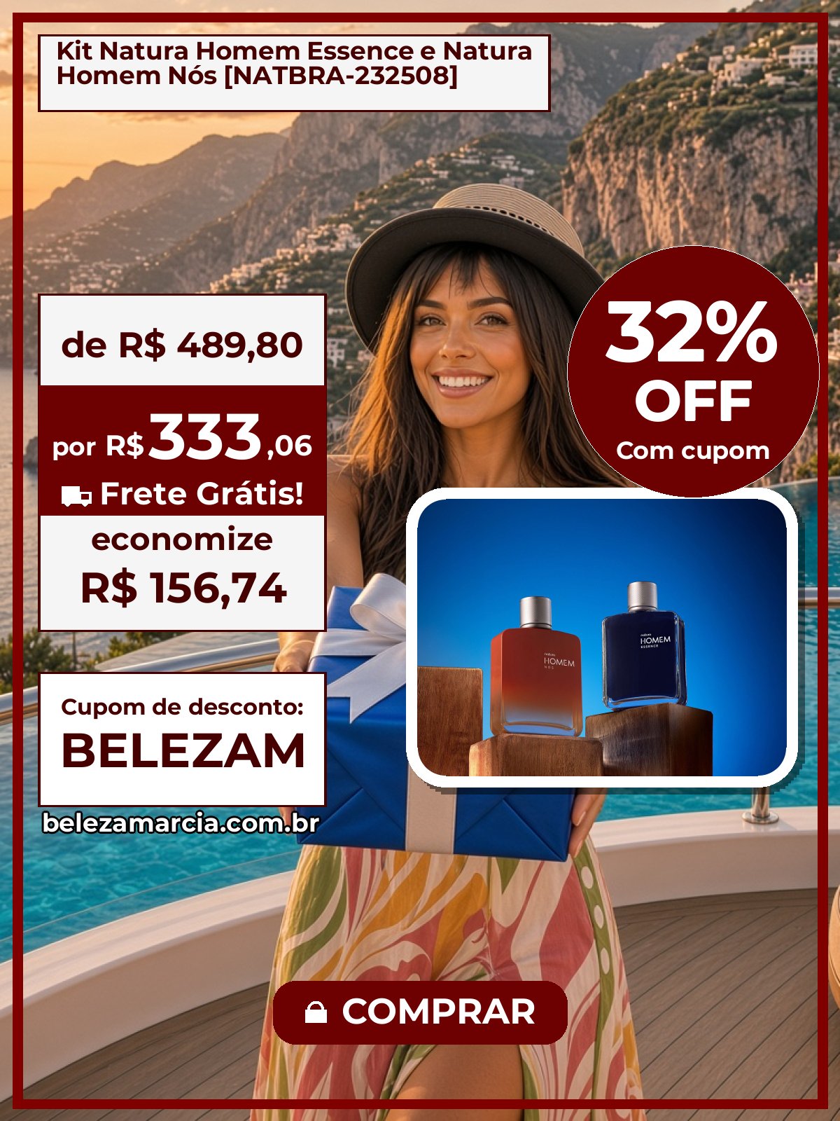 Kit Natura Homem Essence e Natura Homem Nós [NATBRA-232508]