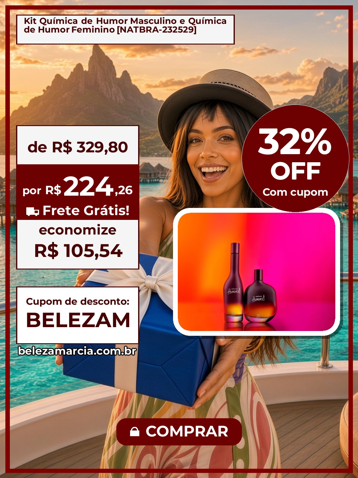 Kit Química de Humor Masculino e Química de Humor Feminino [NATBRA-232529]