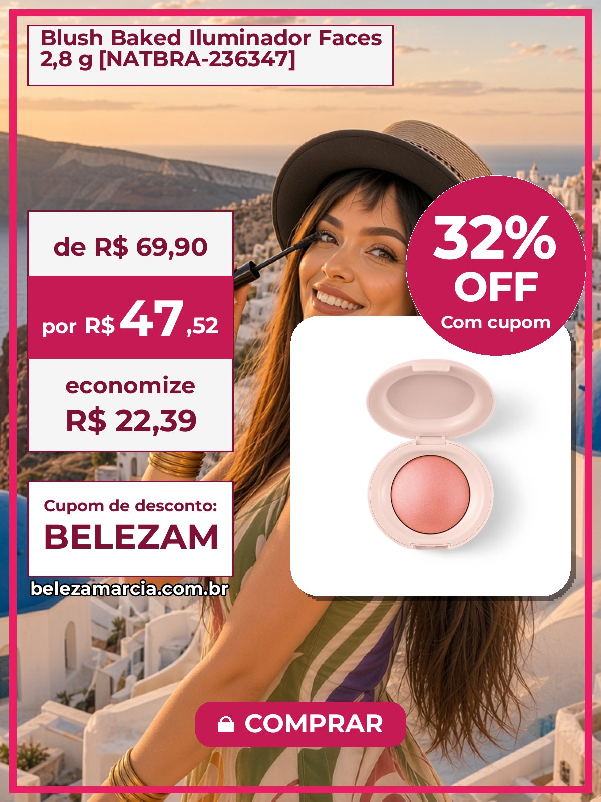 Blush Baked Iluminador Faces 2,8 g [NATBRA-236347]