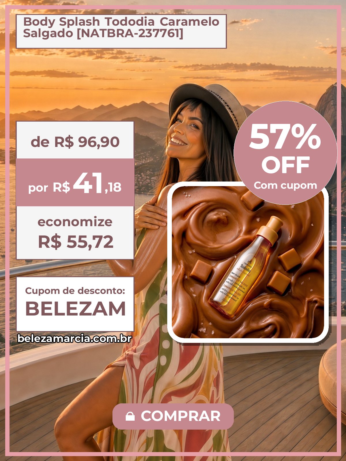 Body Splash Tododia Caramelo Salgado [NATBRA-237761]