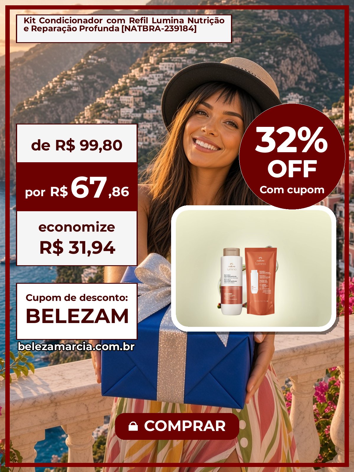 Kit Condicionador com Refil Lumina Nutrição e Reparação Profunda [NATBRA-239184]