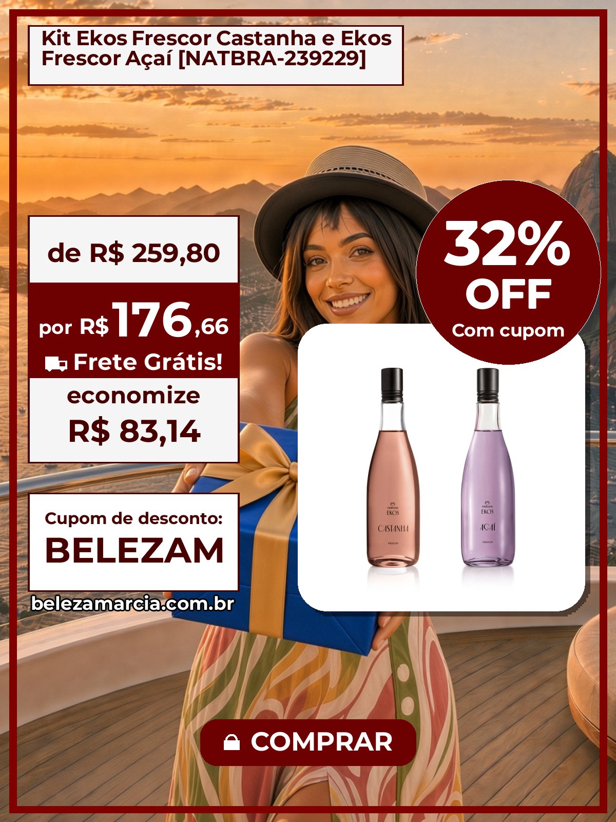 Kit Ekos Frescor Castanha e Ekos Frescor Açaí [NATBRA-239229]