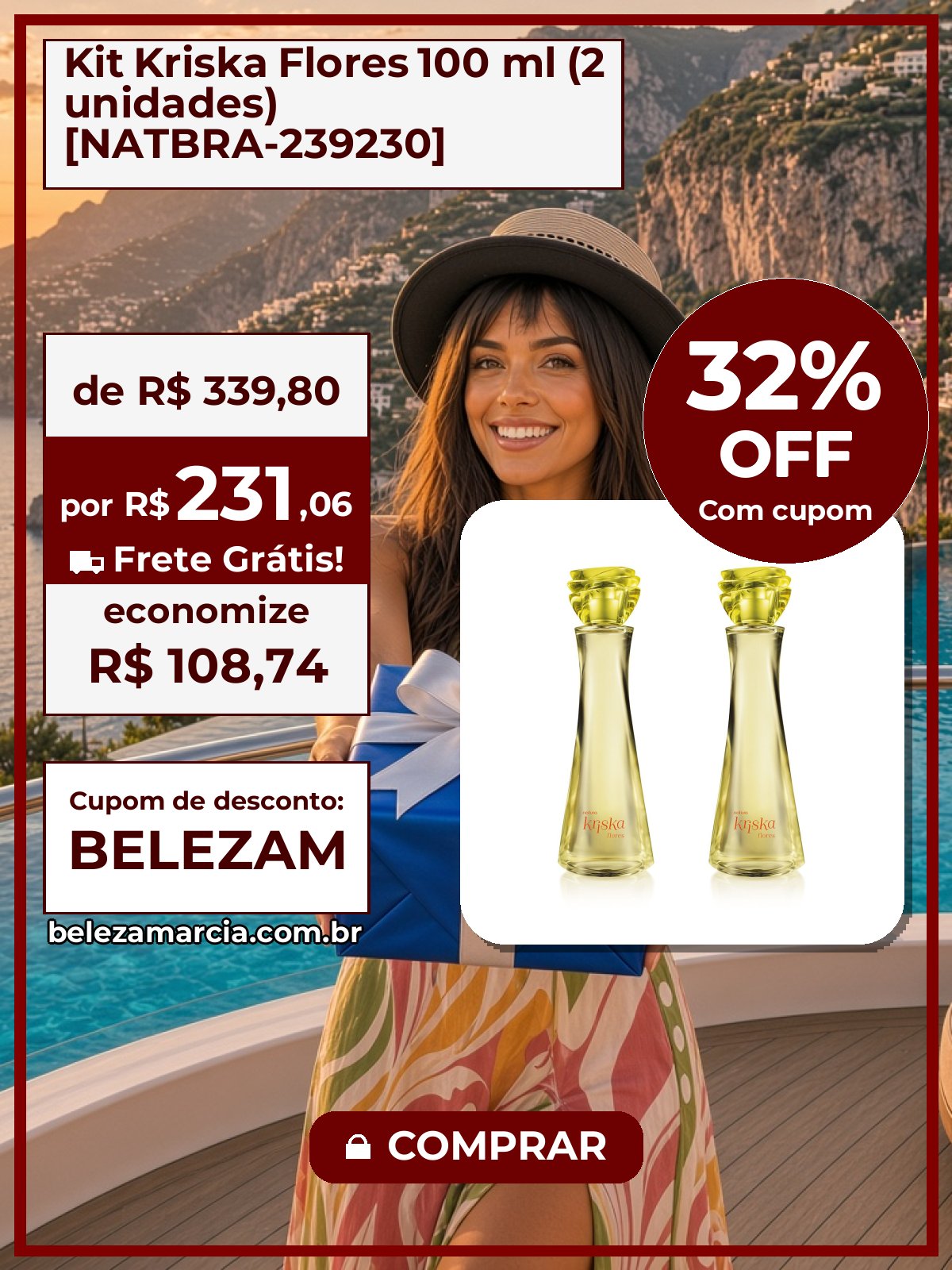 Kit Kriska Flores 100 ml (2 unidades) [NATBRA-239230]