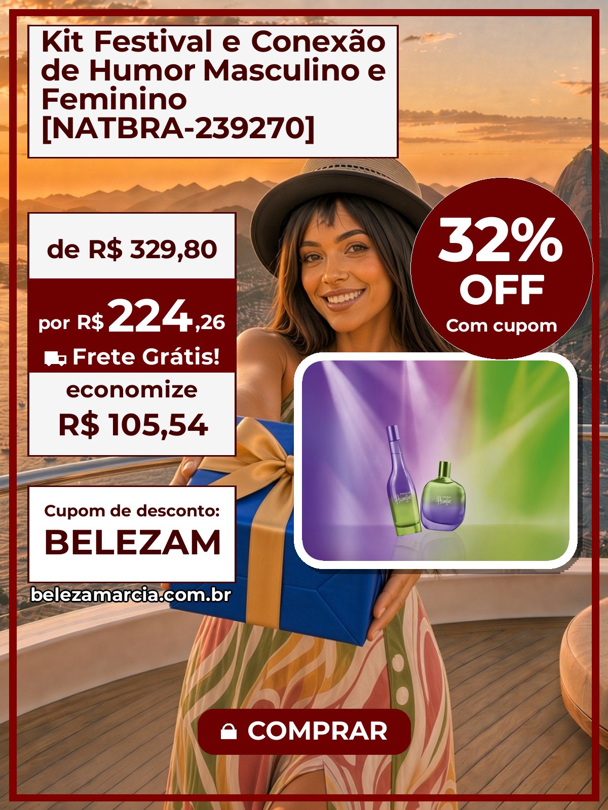 Kit Festival e Conexão de Humor Masculino e Feminino [NATBRA-239270]