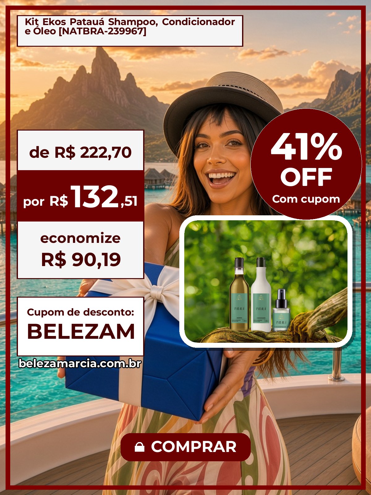 Kit Ekos Patauá Shampoo, Condicionador e Óleo [NATBRA-239967]