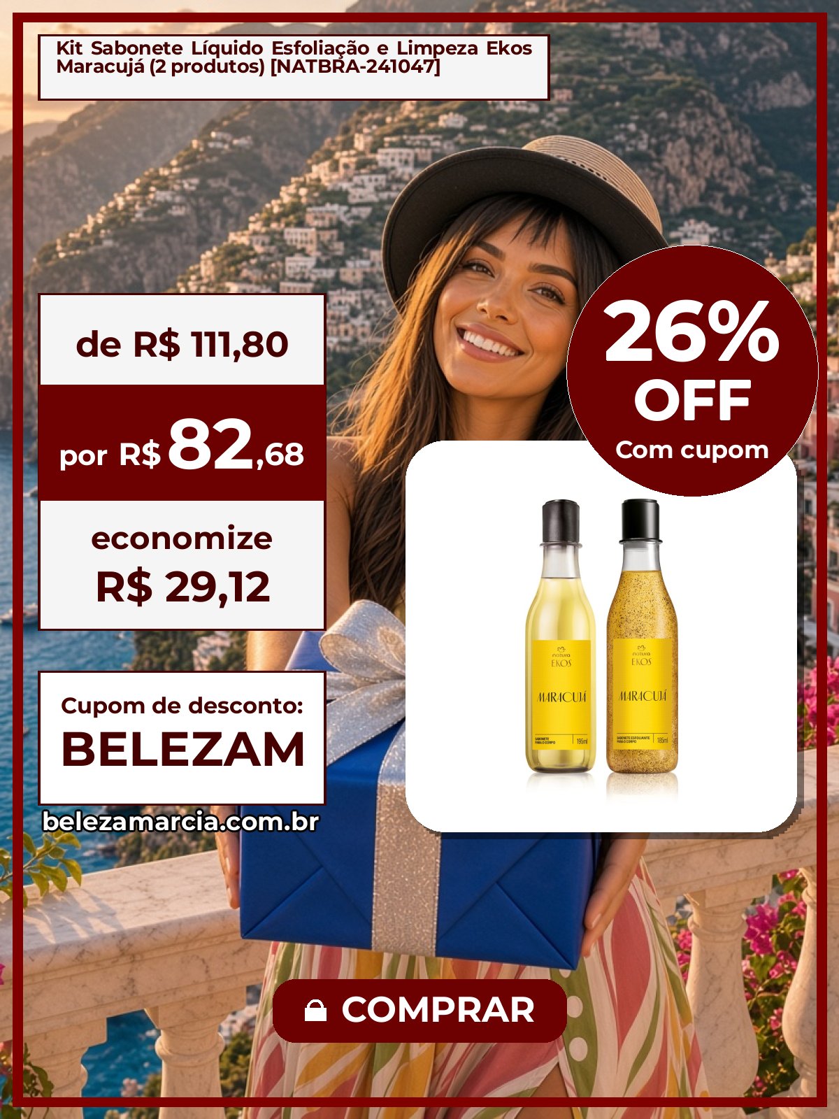 Kit Sabonete Líquido Esfoliação e Limpeza Ekos Maracujá (2 produtos) [NATBRA-241047]