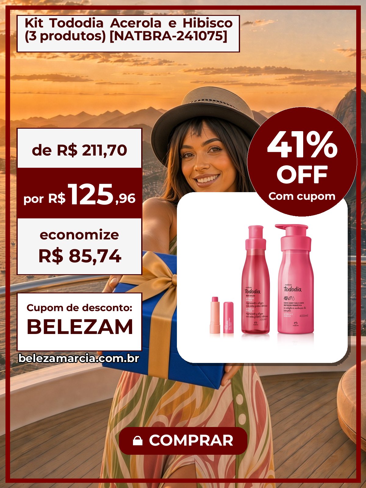 Kit Tododia Acerola e Hibisco (3 produtos) [NATBRA-241075]