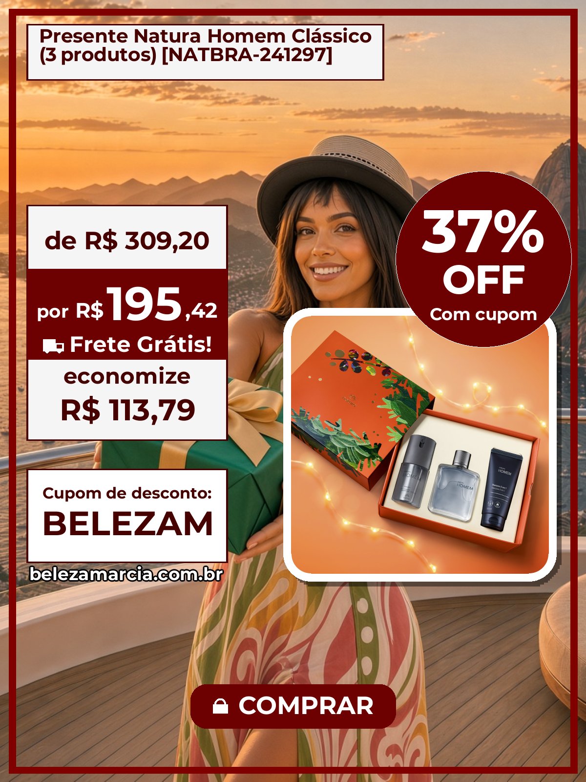 Presente Natura Homem Clássico (3 produtos) [NATBRA-241297]
