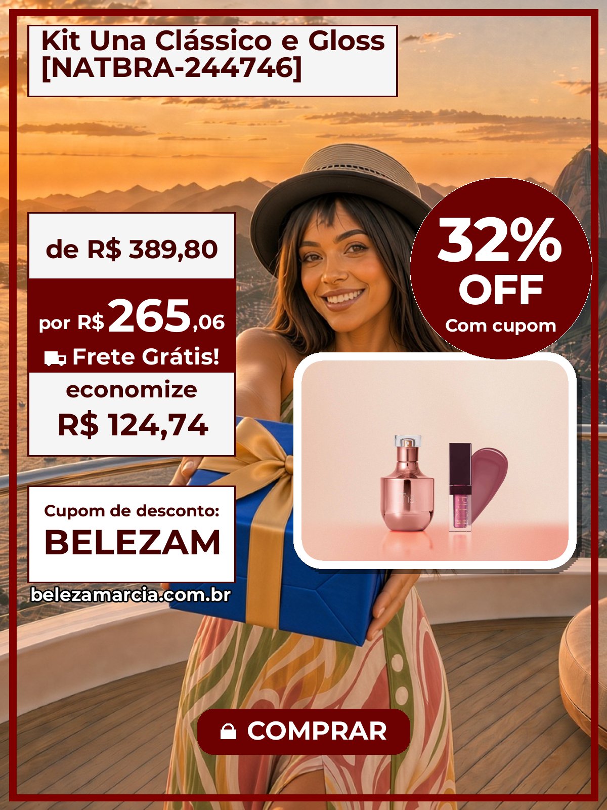 Kit Una Clássico e Gloss [NATBRA-244746]