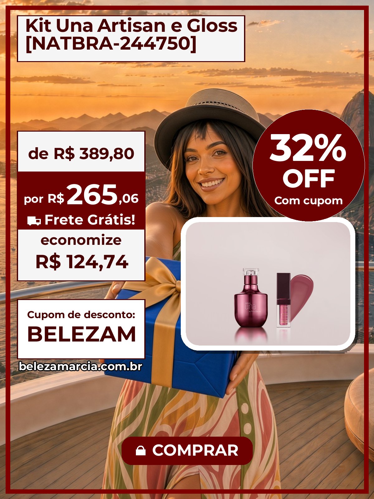 Kit Una Artisan e Gloss [NATBRA-244750]