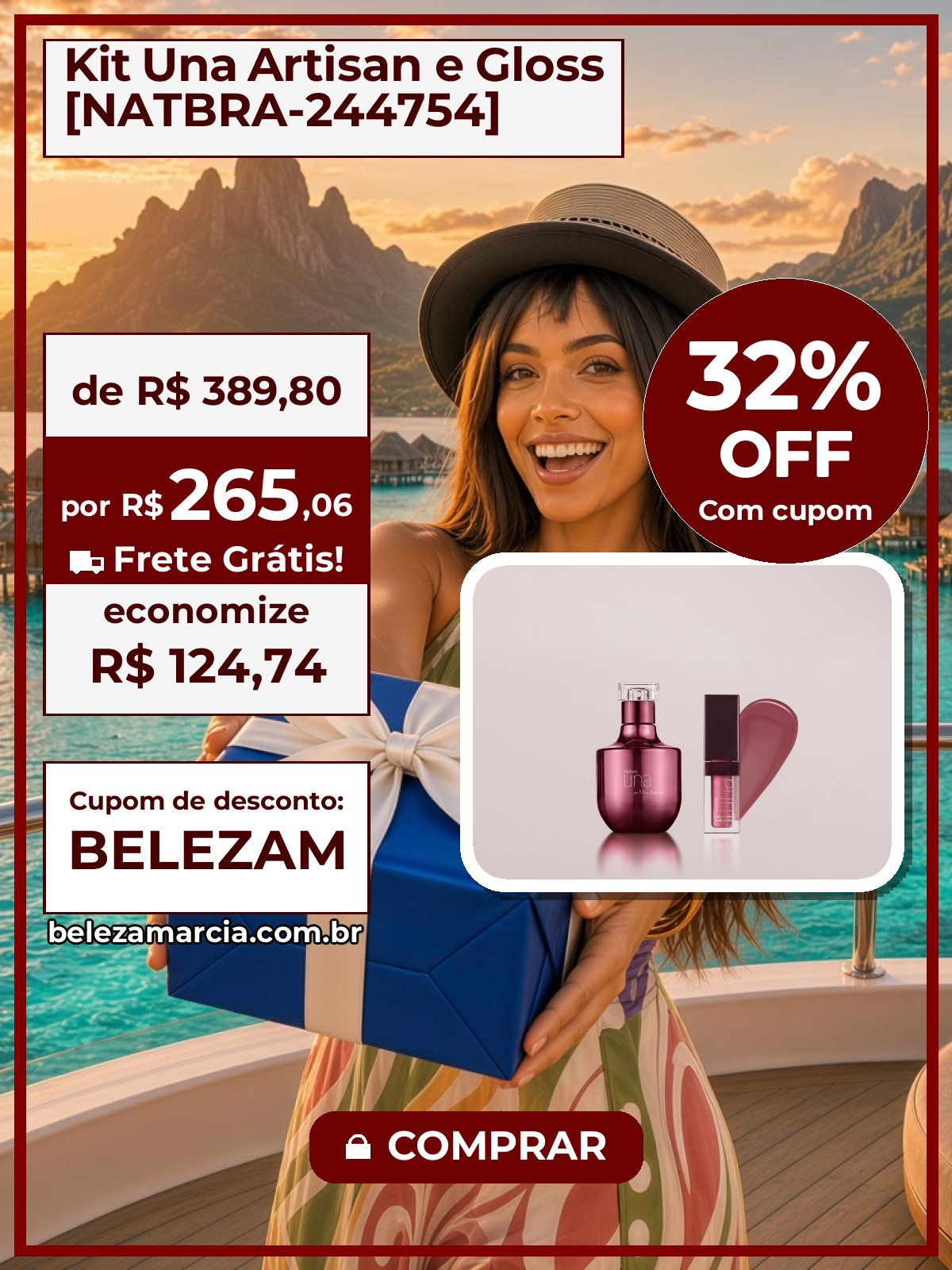 Kit Una Artisan e Gloss [NATBRA-244754]