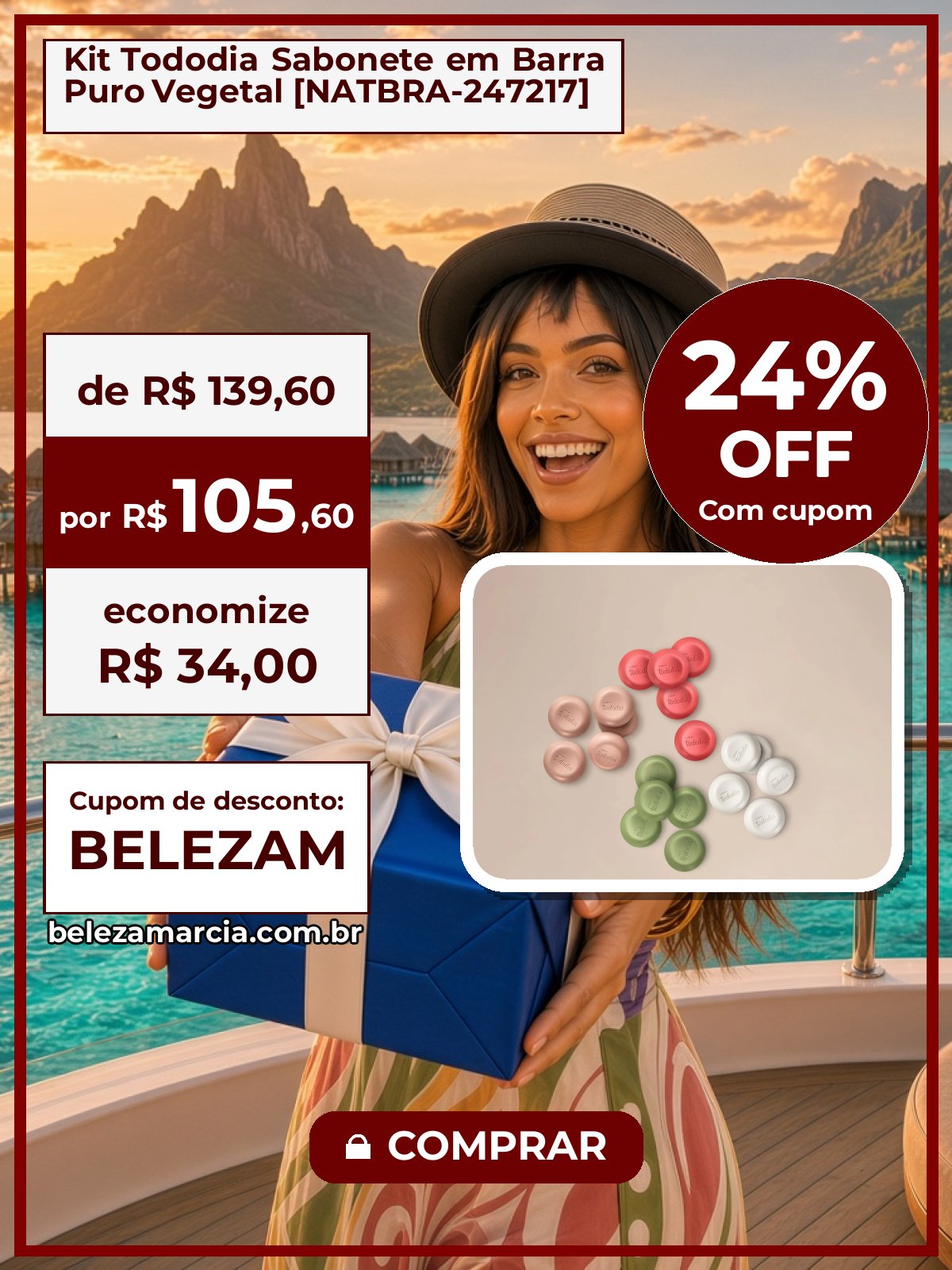 Kit Tododia Sabonete em Barra Puro Vegetal [NATBRA-247217]