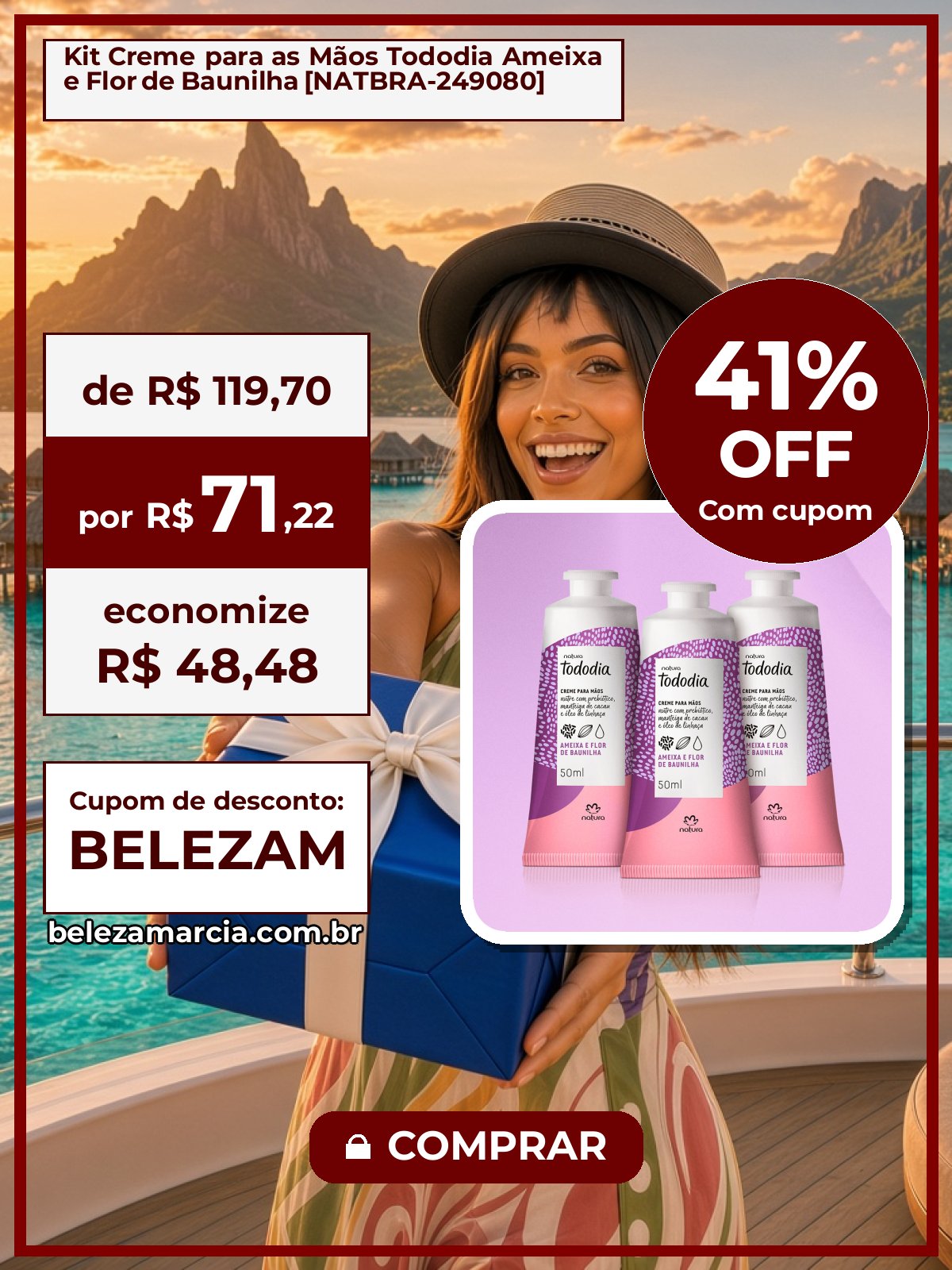Kit Creme para as Mãos Tododia Ameixa e Flor de Baunilha [NATBRA-249080]