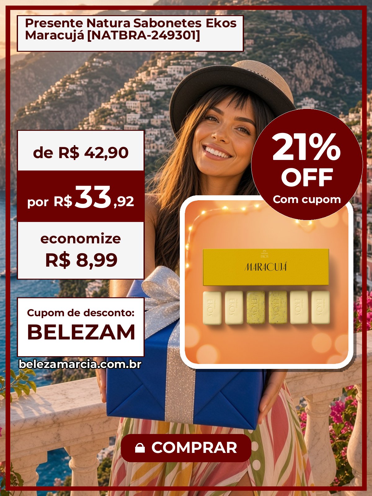 Presente Natura Sabonetes Ekos Maracujá [NATBRA-249301]