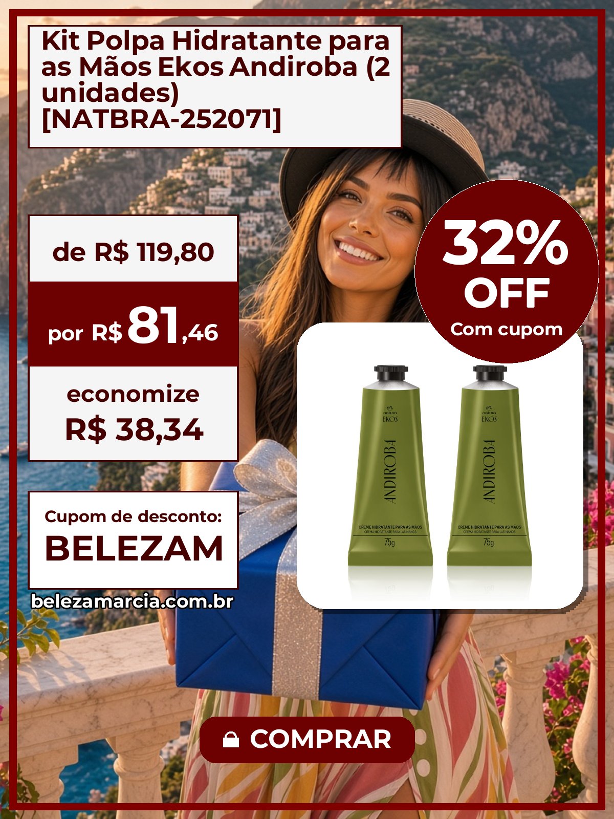 Kit Polpa Hidratante para as Mãos Ekos Andiroba (2 unidades) [NATBRA-252071]
