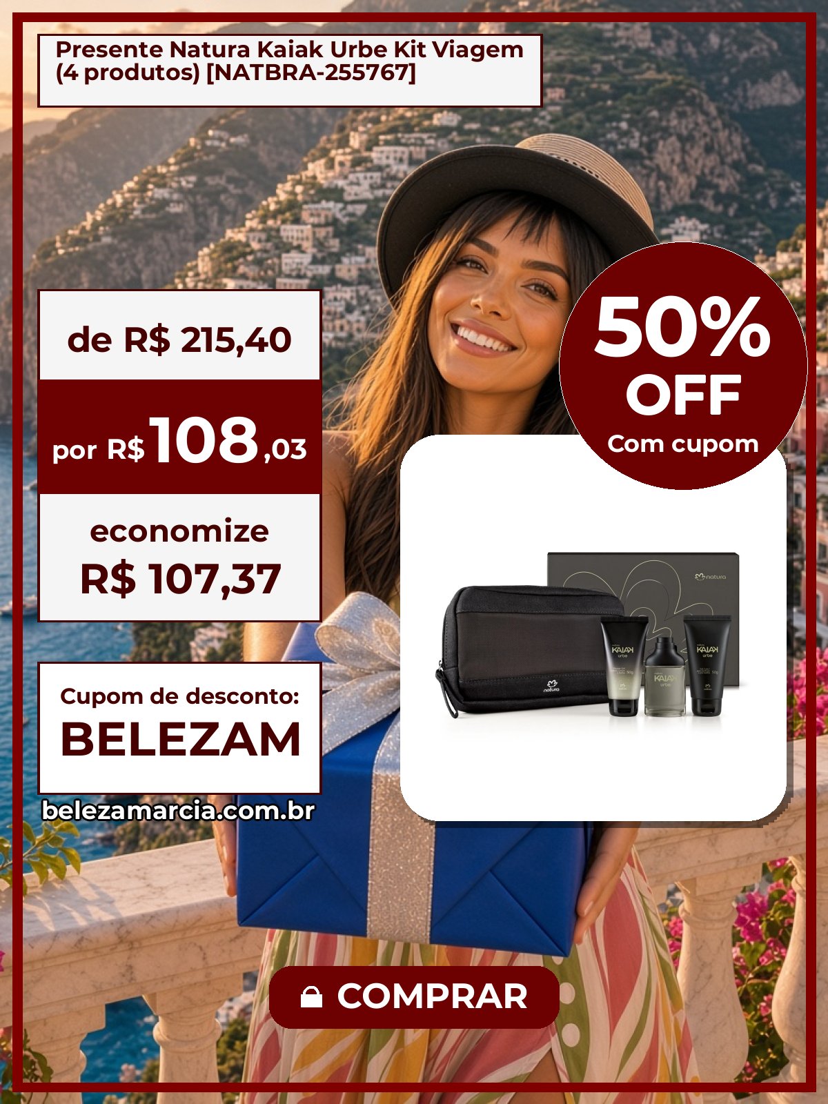 Presente Natura Kaiak Urbe Kit Viagem (4 produtos) [NATBRA-255767]