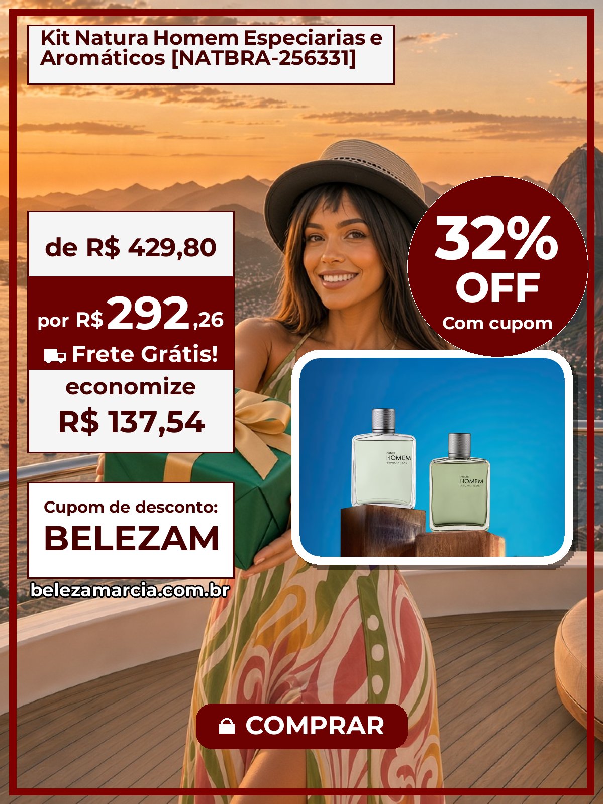 Kit Natura Homem Especiarias e Aromáticos [NATBRA-256331]