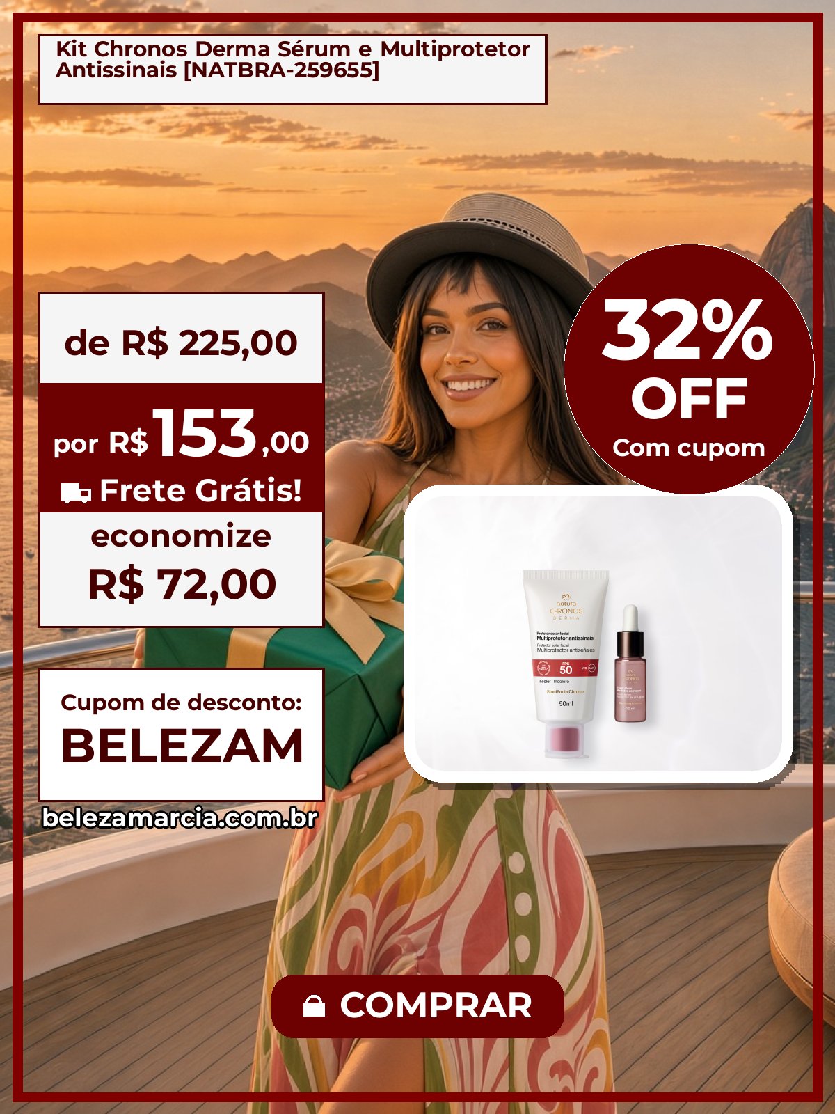 Kit Chronos Derma Sérum e Multiprotetor Antissinais [NATBRA-259655]