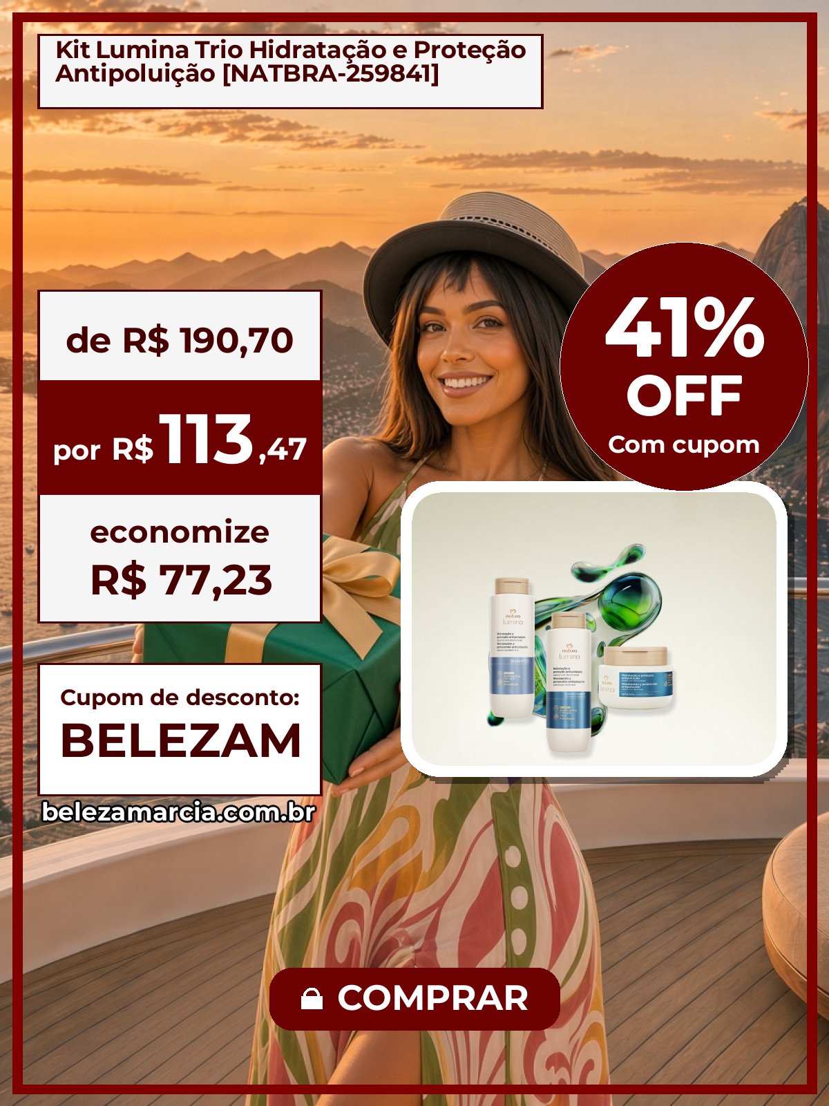 Kit Lumina Trio Hidratação e Proteção Antipoluição [NATBRA-259841]