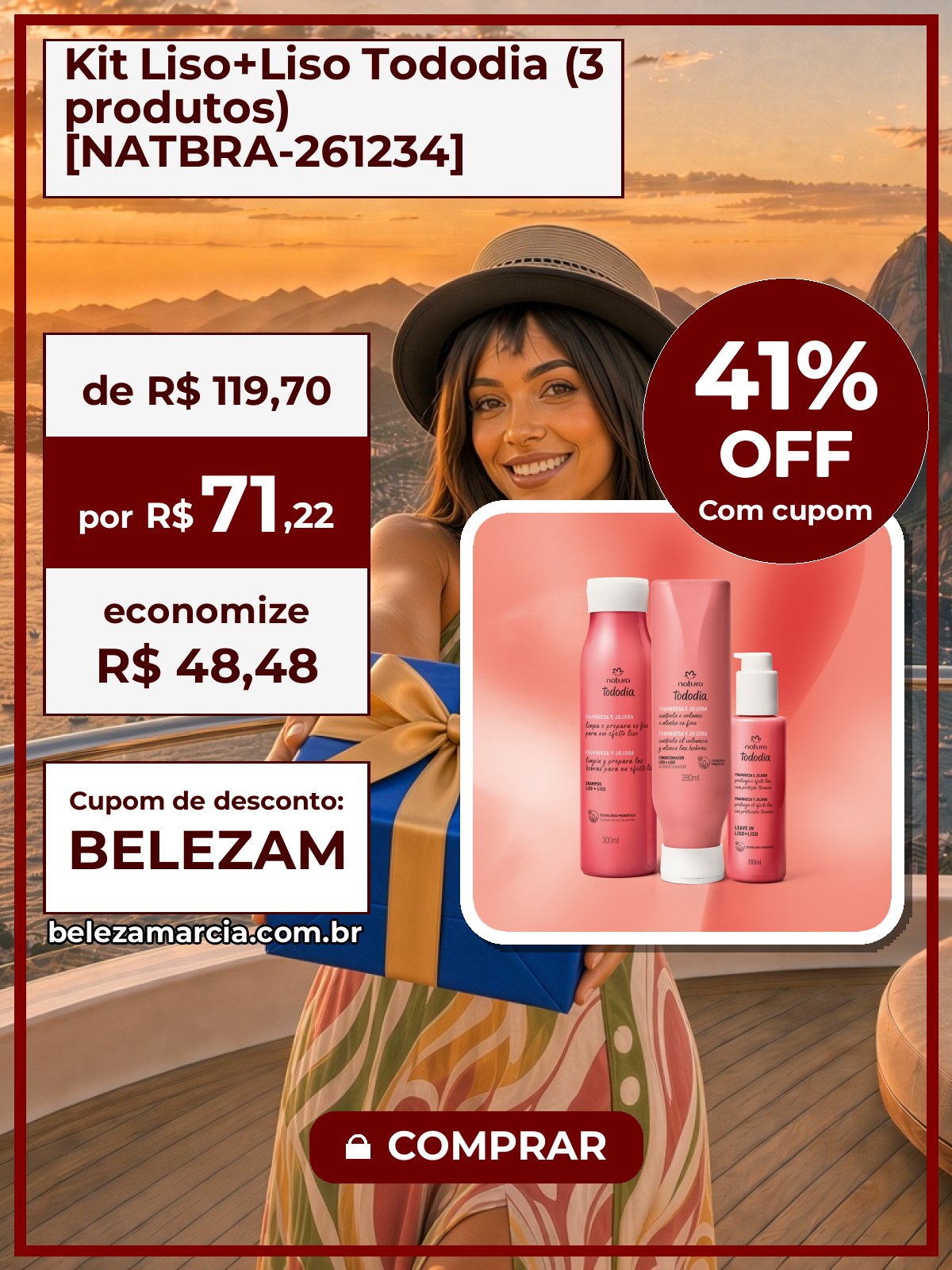 Kit Liso+Liso Tododia (3 produtos) [NATBRA-261234]
