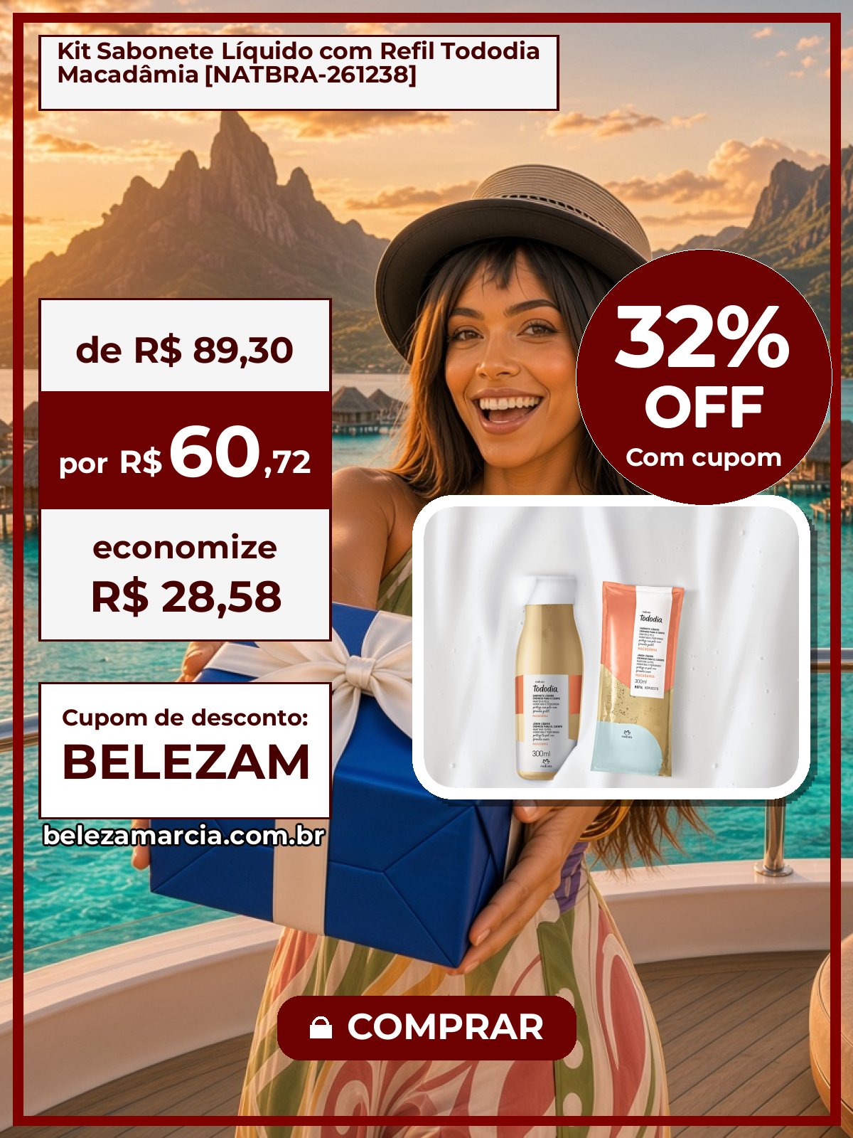 Kit Sabonete Líquido com Refil Tododia Macadâmia [NATBRA-261238]