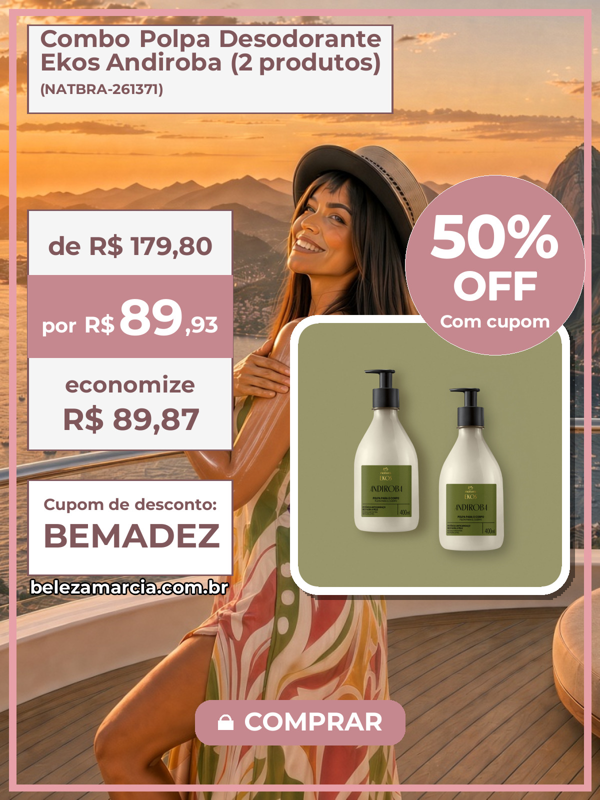 Combo Polpa Desodorante Ekos Andiroba (2 produtos)