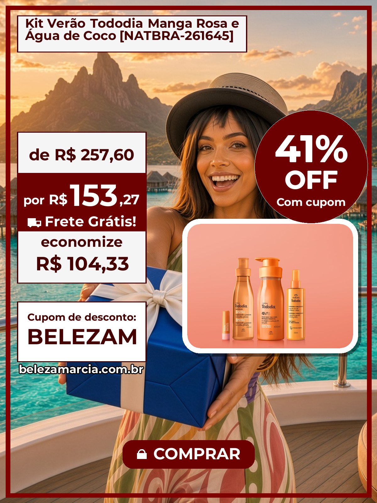 Kit Verão Tododia Manga Rosa e Água de Coco [NATBRA-261645]