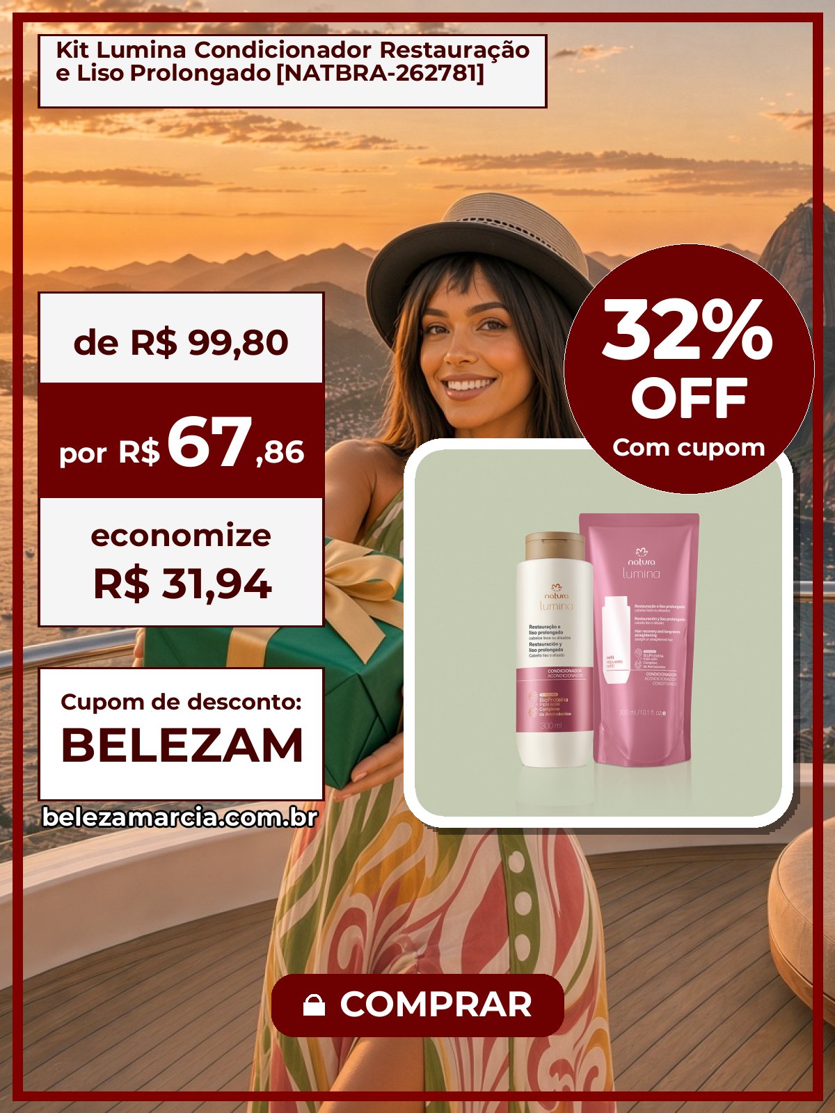 Kit Lumina Condicionador Restauração e Liso Prolongado [NATBRA-262781]