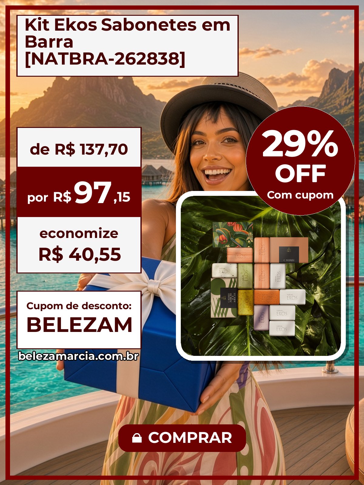 Kit Ekos Sabonetes em Barra [NATBRA-262838]