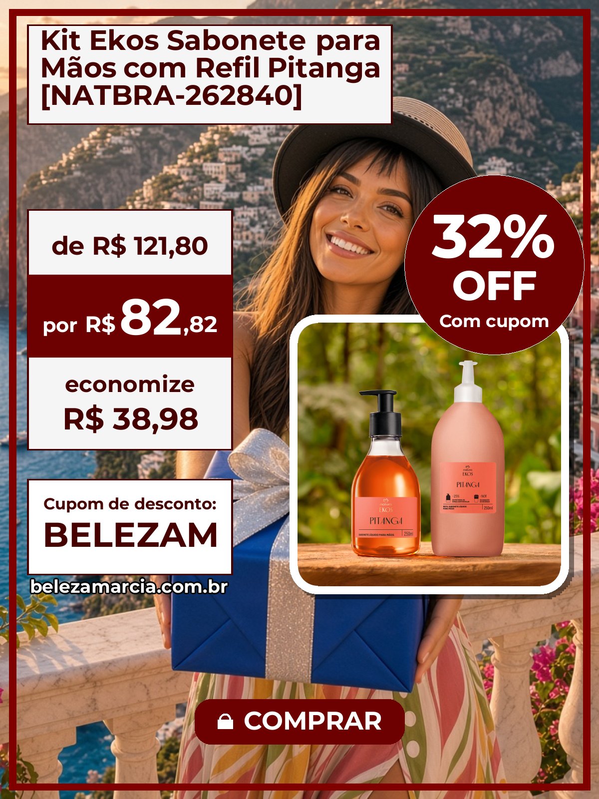 Kit Ekos Sabonete para Mãos com Refil Pitanga [NATBRA-262840]