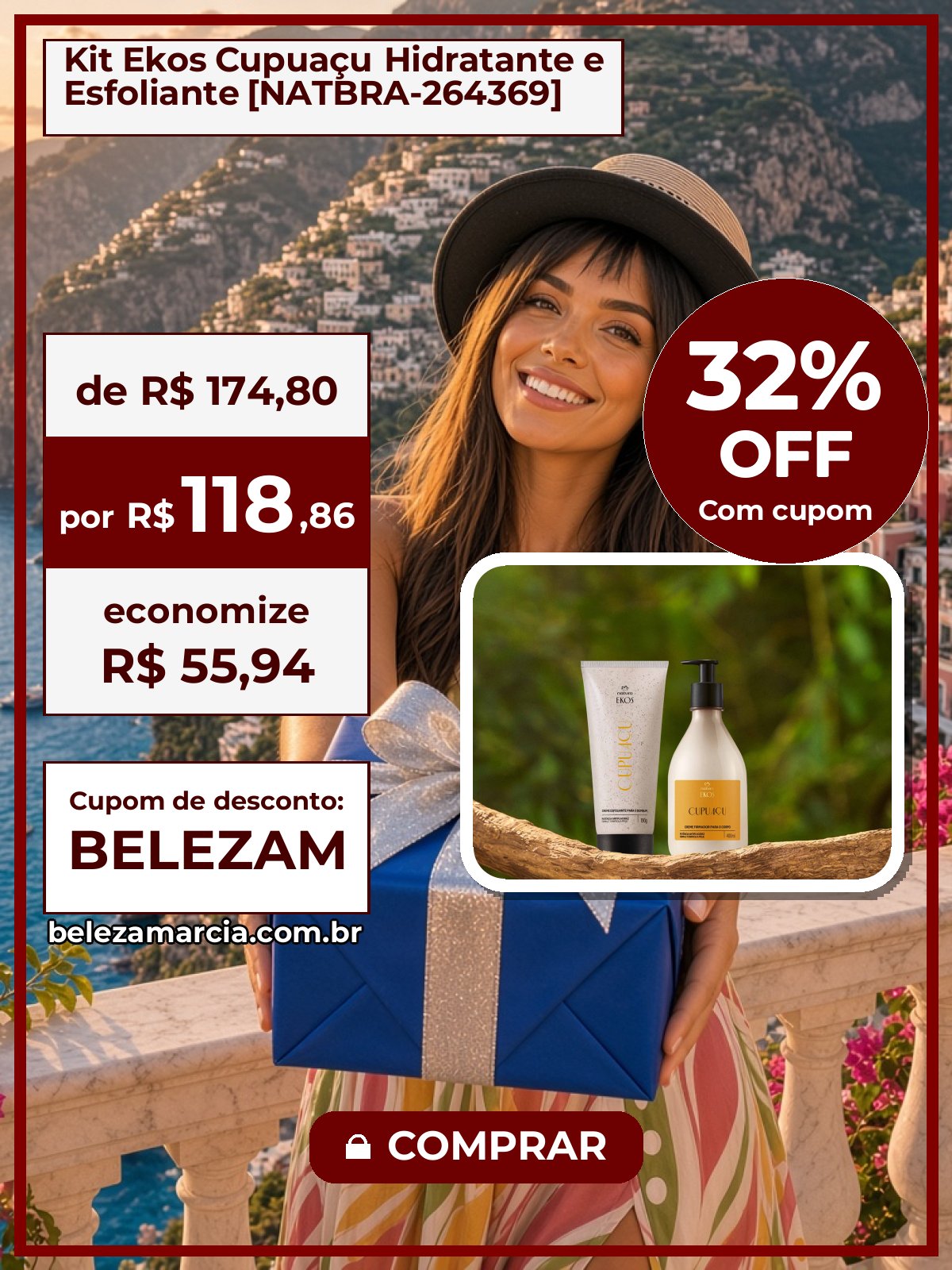 Kit Ekos Cupuaçu Hidratante e Esfoliante [NATBRA-264369]