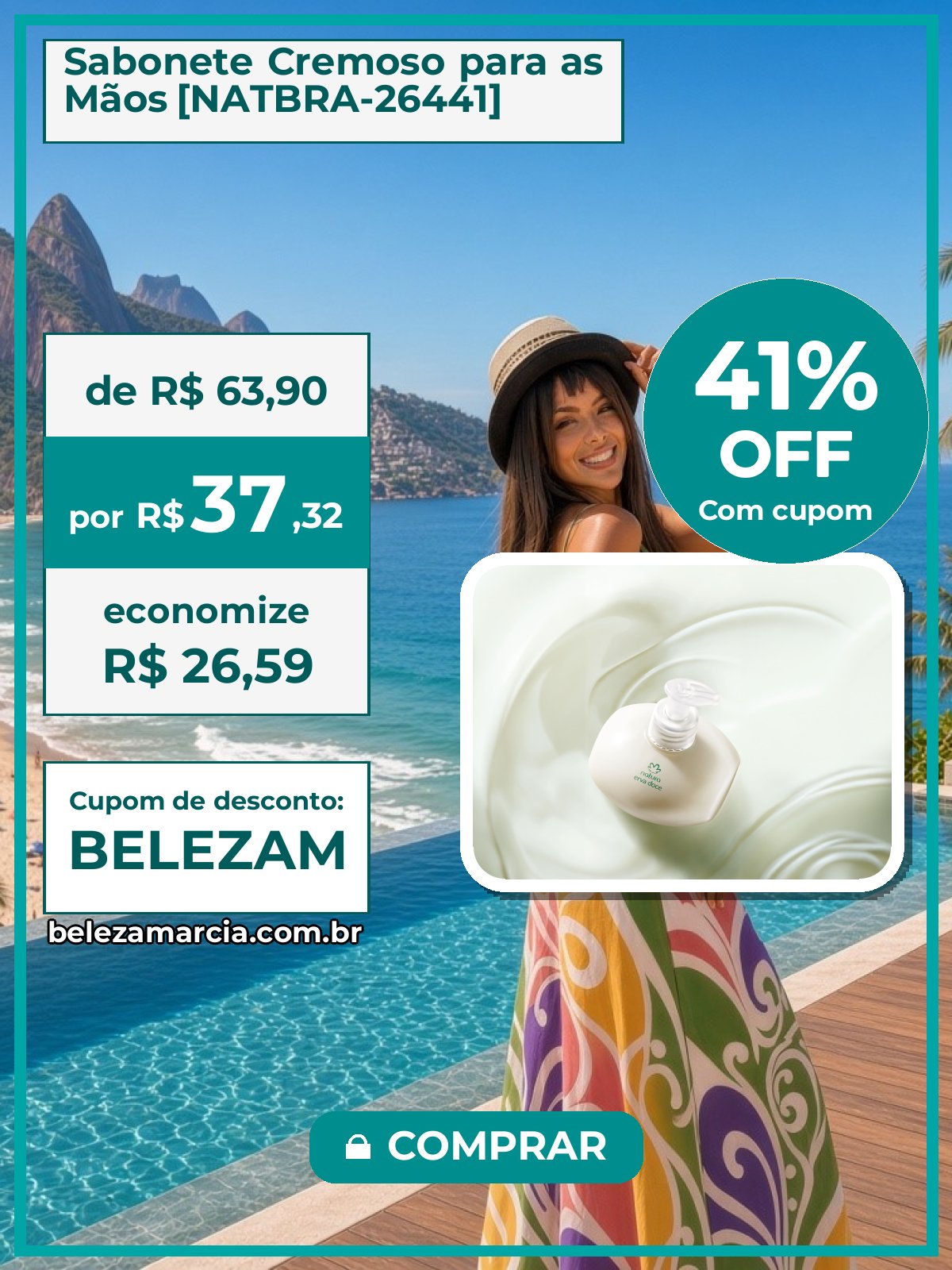 Sabonete Cremoso para as Mãos [NATBRA-26441]