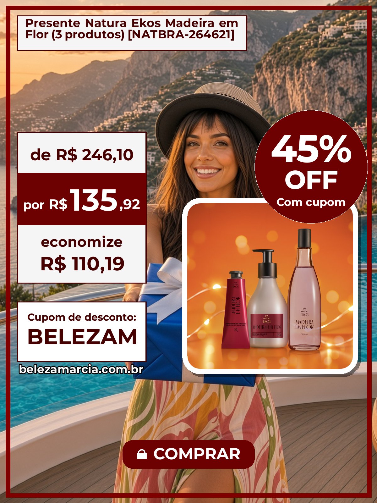 Presente Natura Ekos Madeira em Flor (3 produtos) [NATBRA-264621]