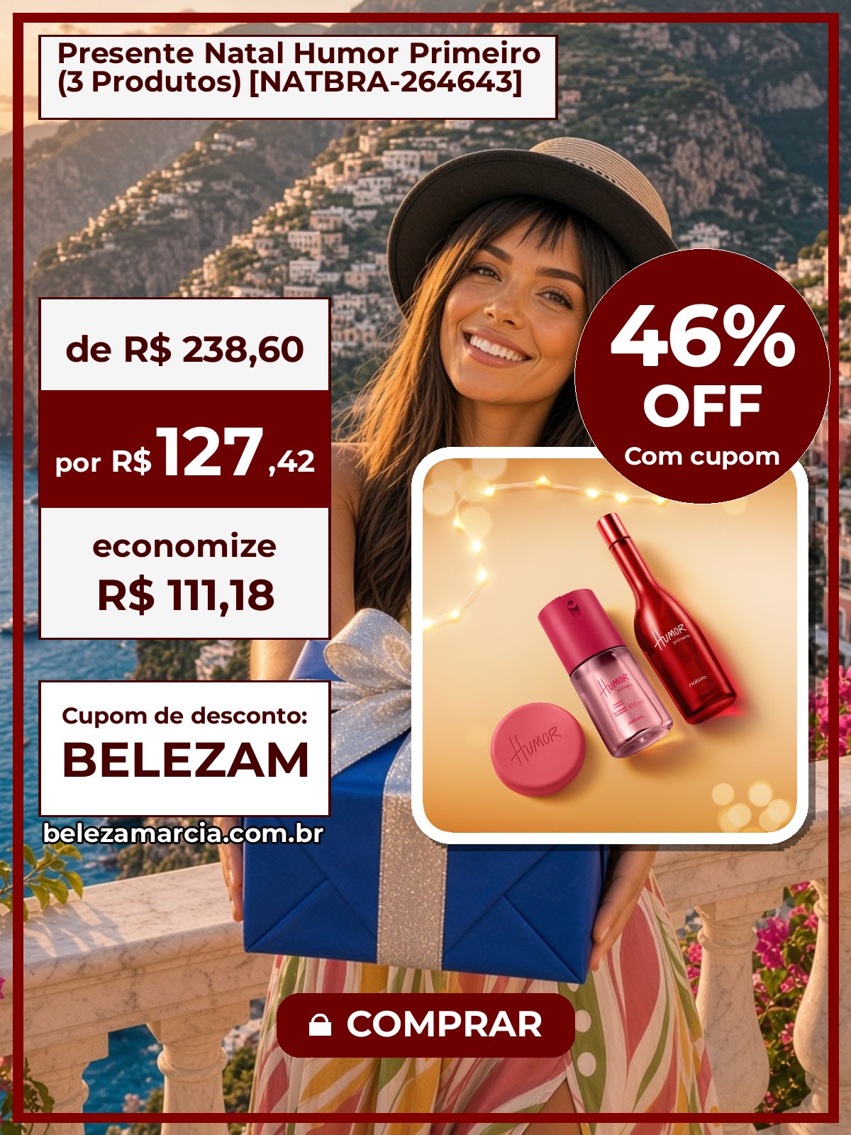 Presente Natal Humor Primeiro (3 Produtos) [NATBRA-264643]