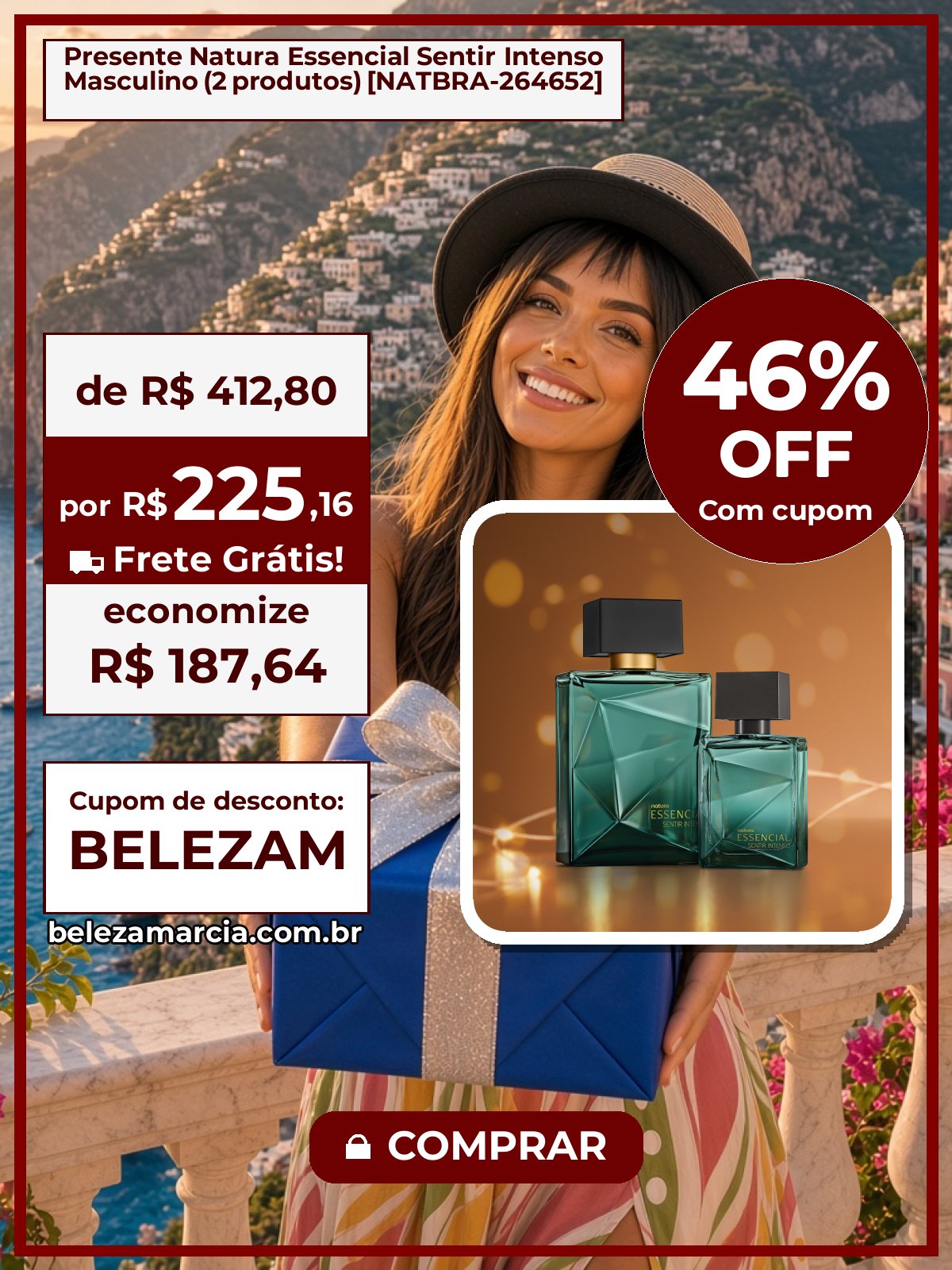Presente Natura Essencial Sentir Intenso Masculino (2 produtos) [NATBRA-264652]
