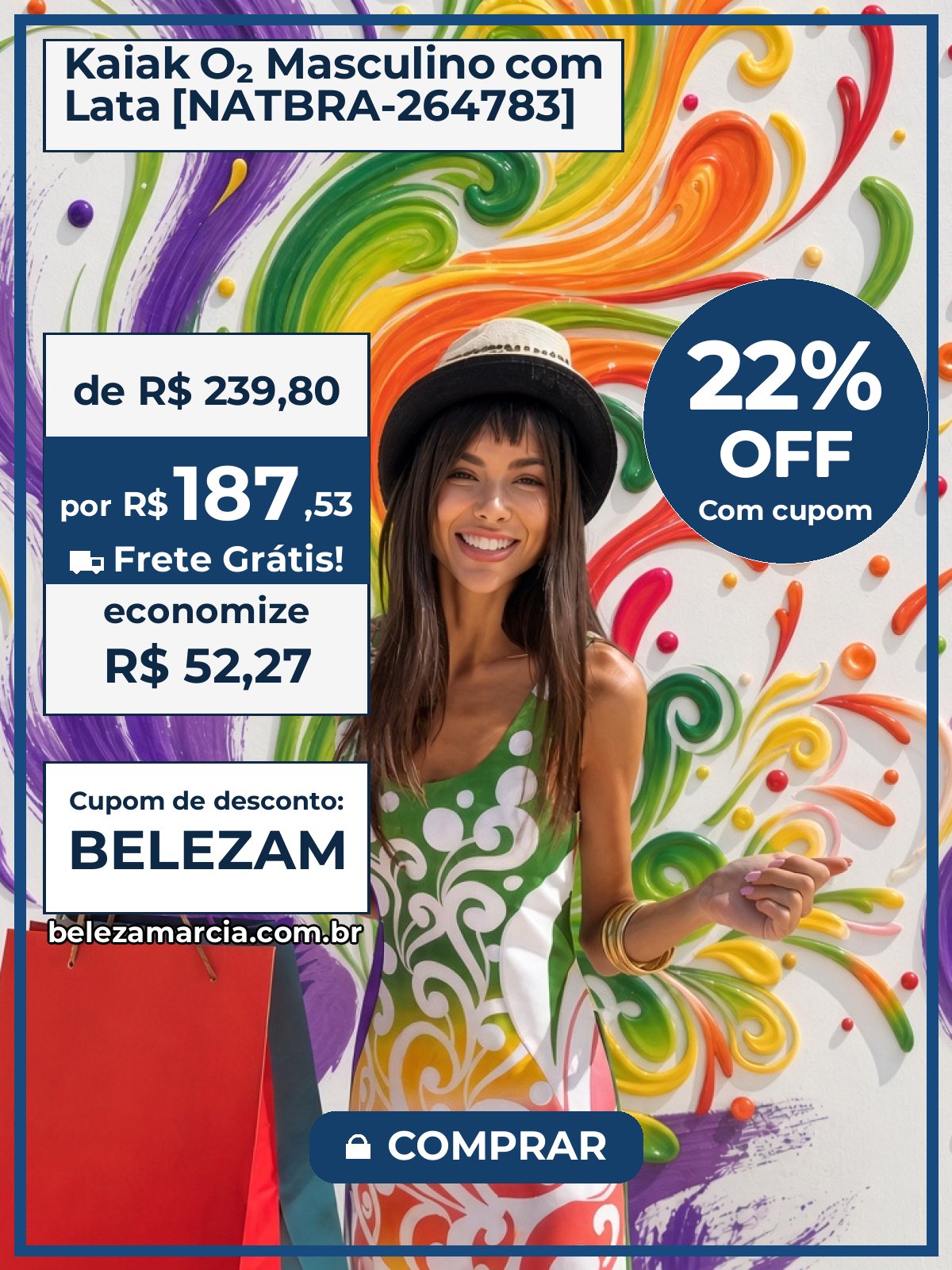 Kaiak O₂ Masculino com Lata [NATBRA-264783]