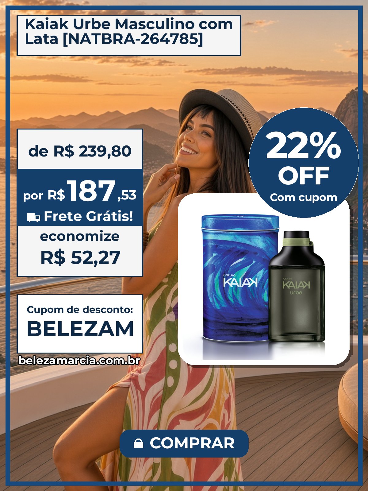 Kaiak Urbe Masculino com Lata [NATBRA-264785]
