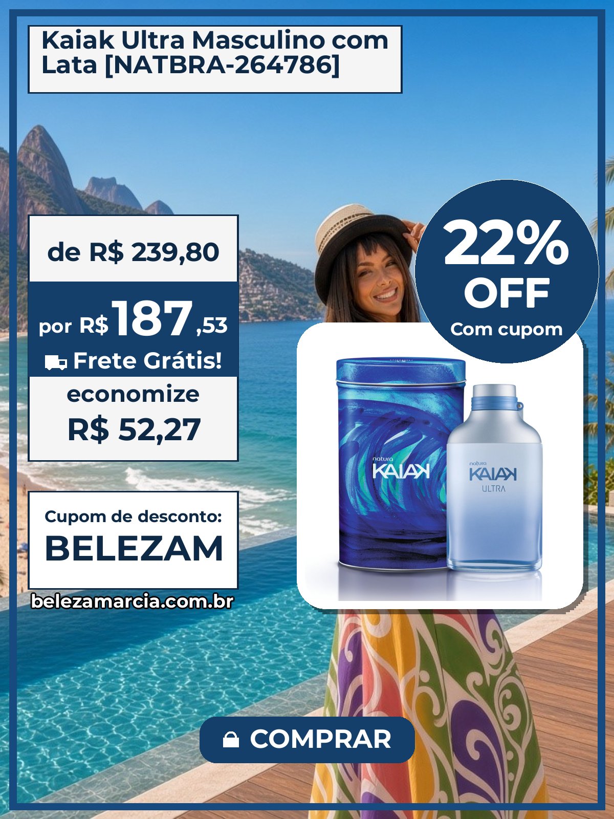 Kaiak Ultra Masculino com Lata [NATBRA-264786]