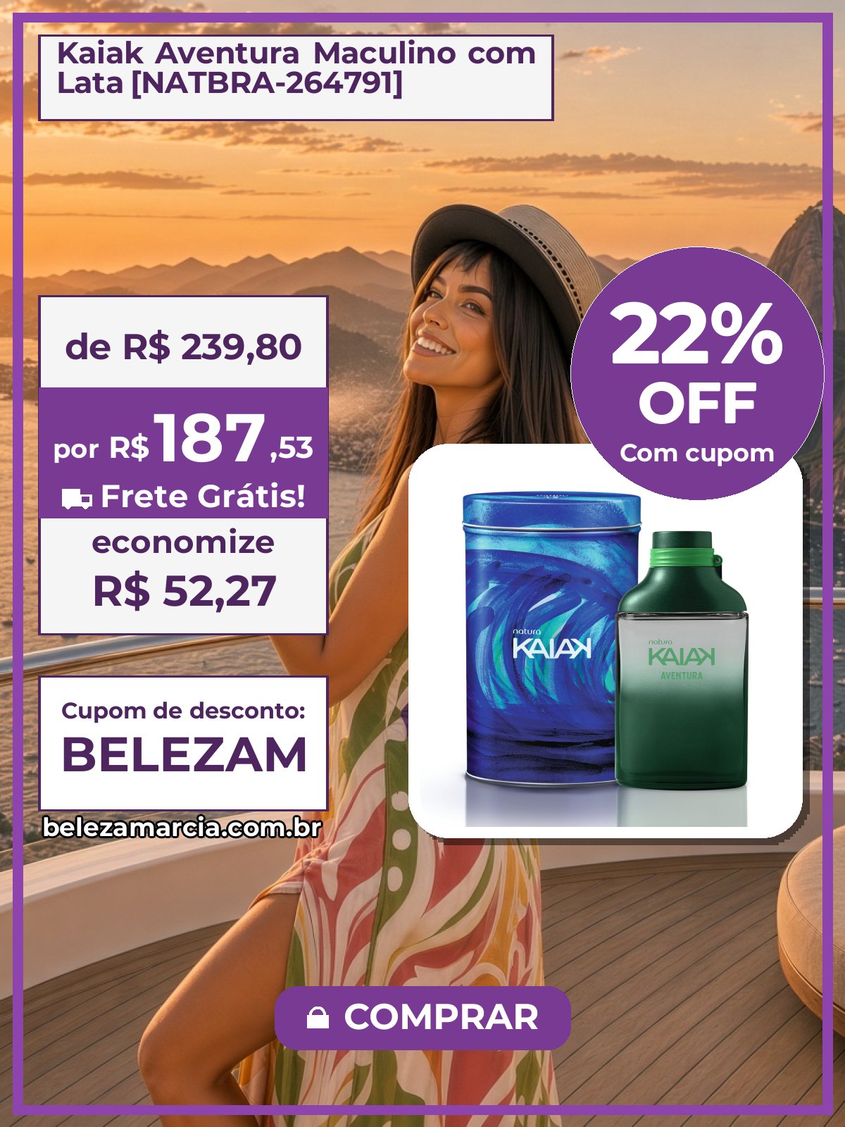 Kaiak Aventura Maculino com Lata [NATBRA-264791]