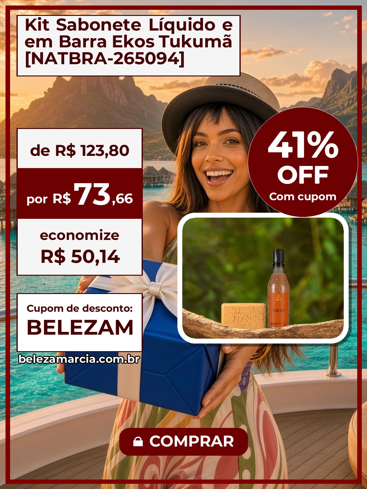 Kit Sabonete Líquido e em Barra Ekos Tukumã [NATBRA-265094]