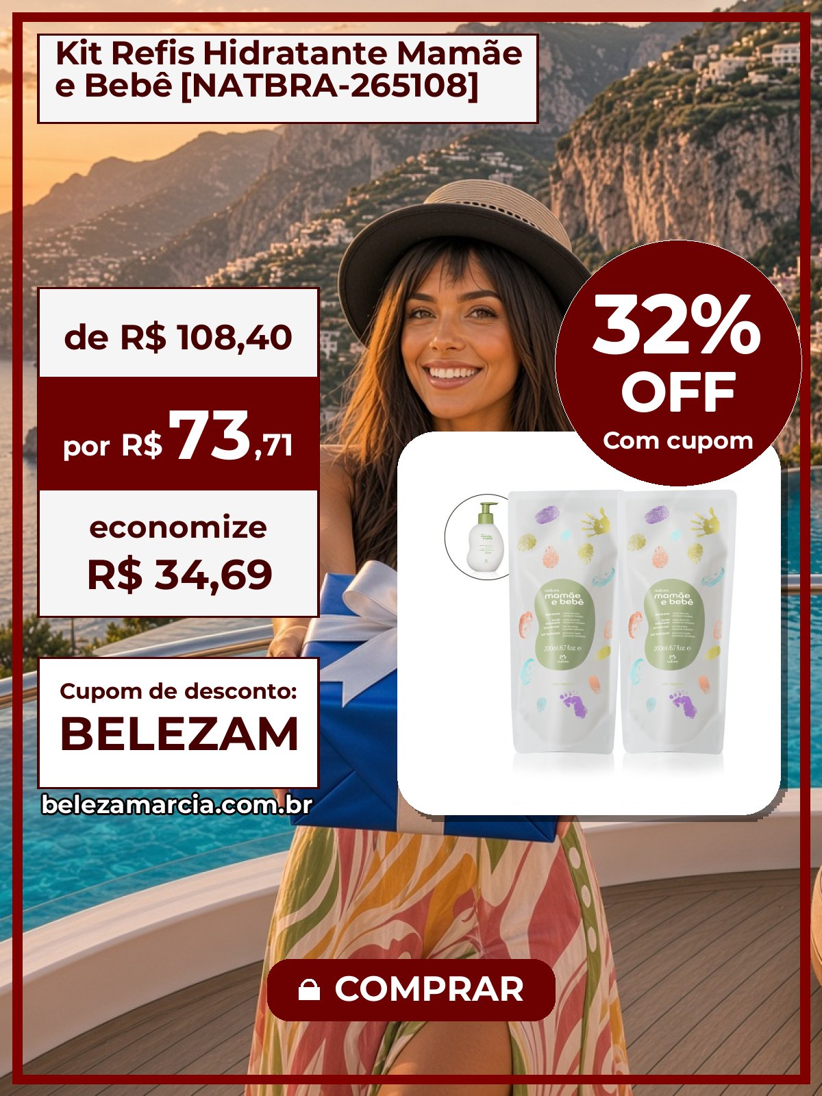 Kit Refis Hidratante Mamãe e Bebê [NATBRA-265108]